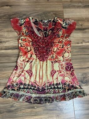 Y2K Boho Embellished Butterfly Women's Top